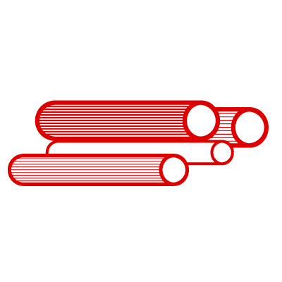 Icona grafica di tubi sovrapposti per rivestimento rulli